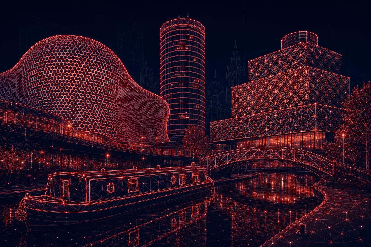 Illustrated skyline of Birmingham — Photoplan property media coverage