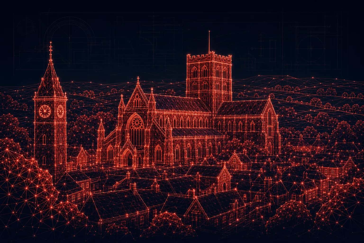 Illustrated skyline of Hertfordshire — Photoplan property media coverage