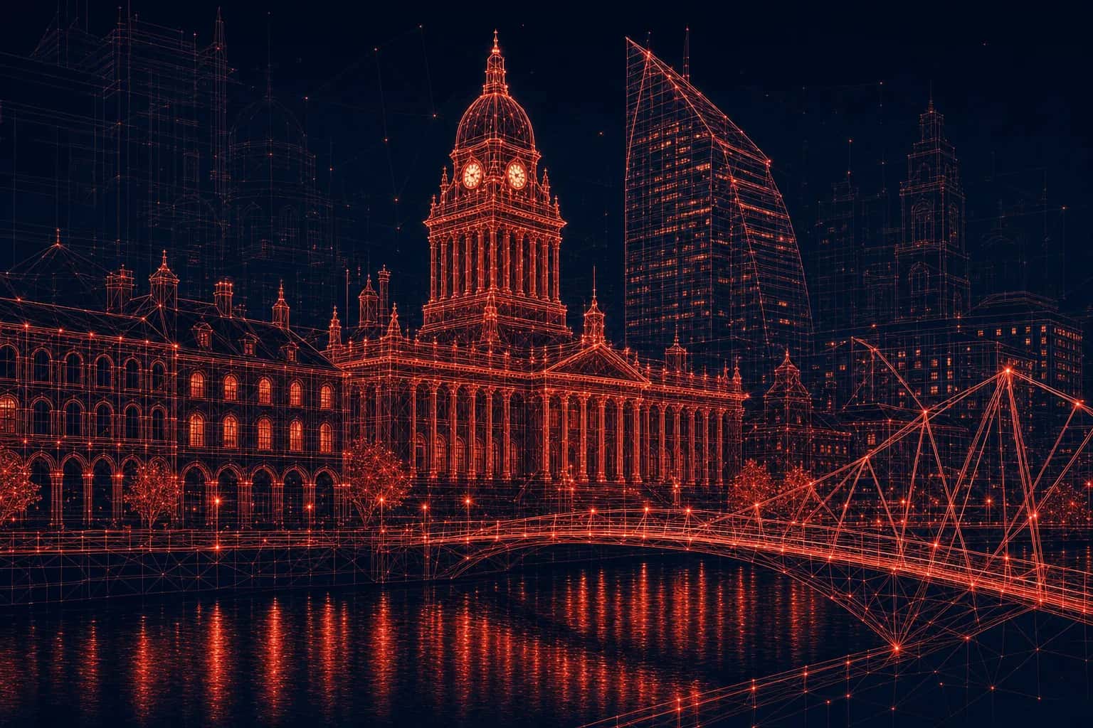 Illustrated skyline of Leeds — Photoplan property media coverage