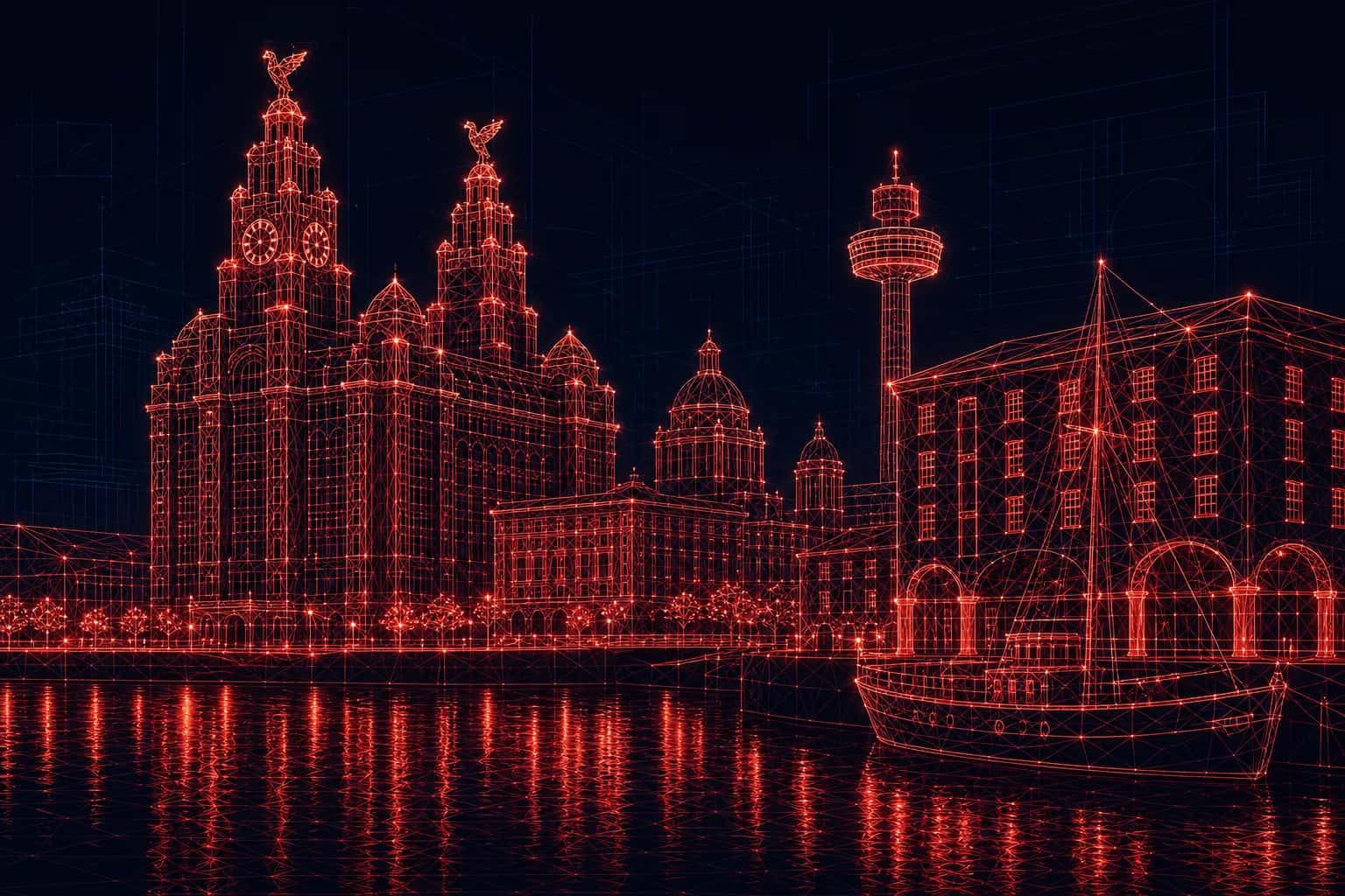 Illustrated skyline of Liverpool — Photoplan property media coverage
