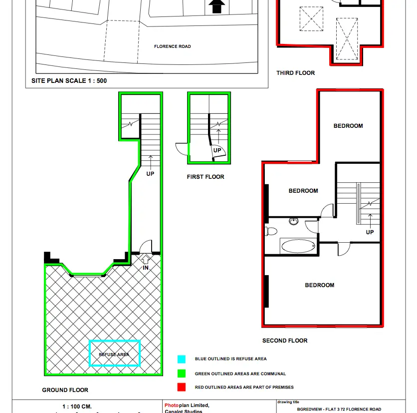 Land Registry lease plan example by Photoplan
