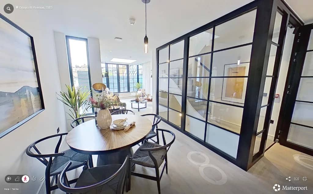 Matterport 3D digital twin virtual tour of a Chelsea apartment by Photoplan
