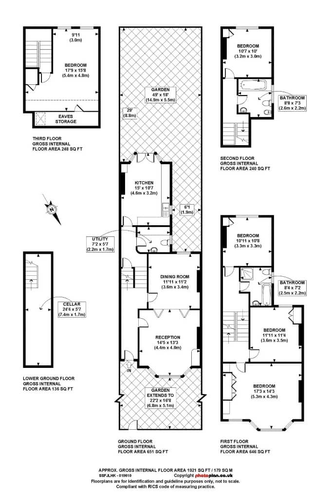 Multi-floor house plan by Photoplan