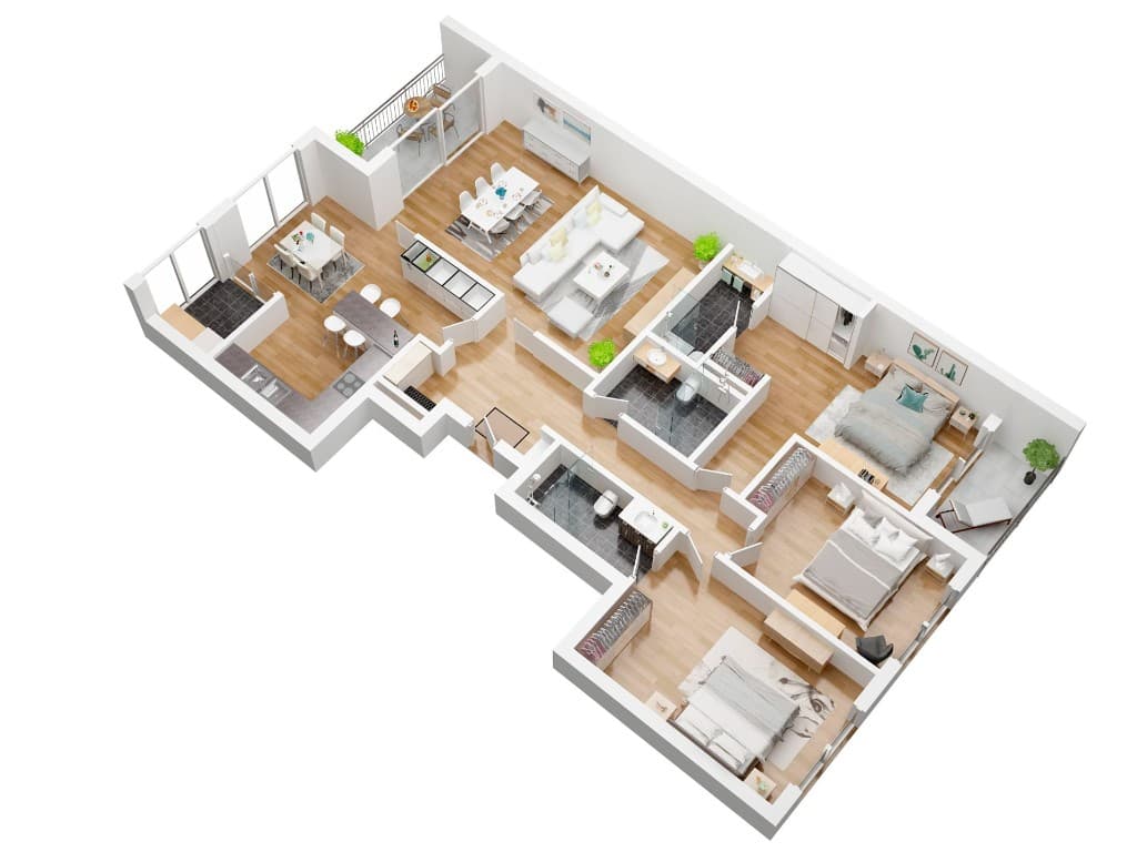 Premium Listings 3D floor plan by Photoplan
