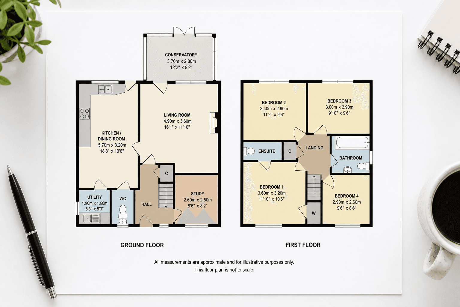 Professional measured floor plan service output for a UK estate agent property listing with room dimensions