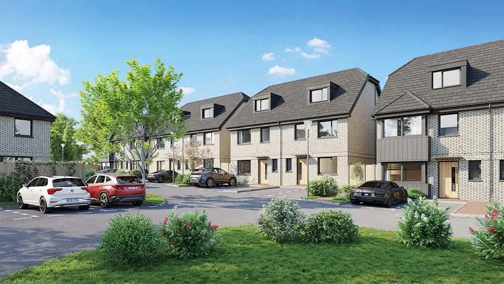 Photoreal CGI visualisation of a property development