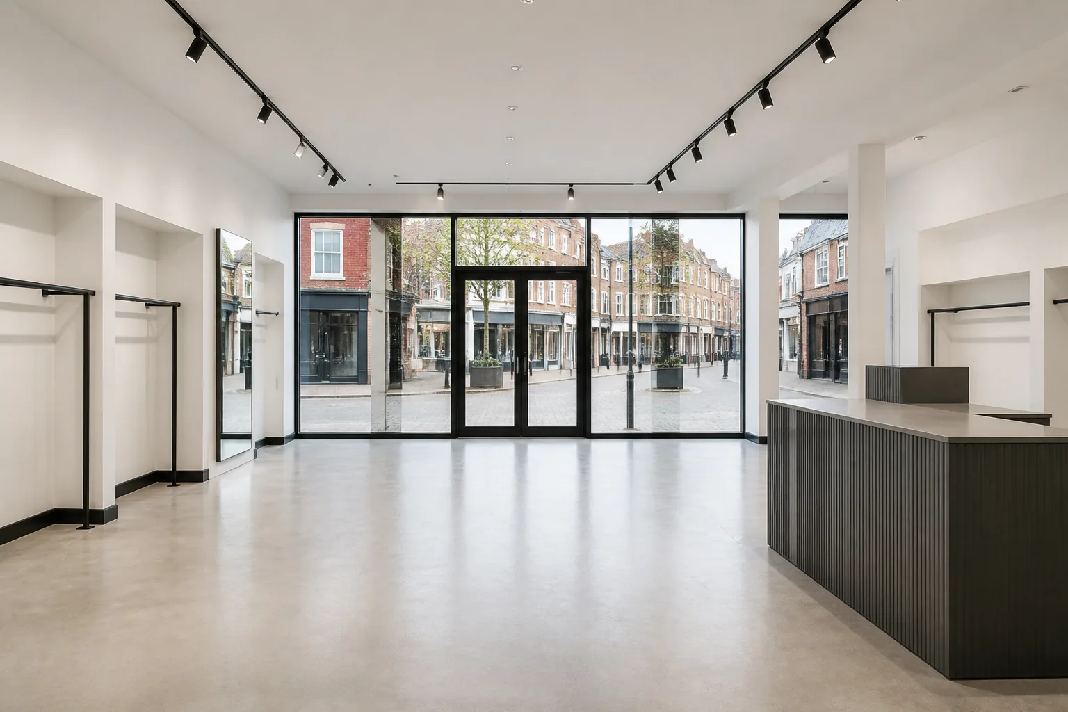 Empty high-street retail unit ready to let, photographed by Photoplan